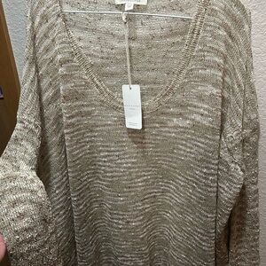 Women's Knit Sweater - Beige and Cream